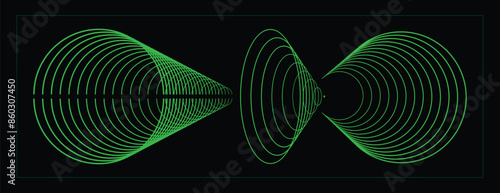 a close up of a Surrealism Future Geometric Shape Designs on a black background