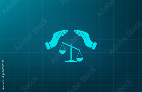Vector illustration, blue background.