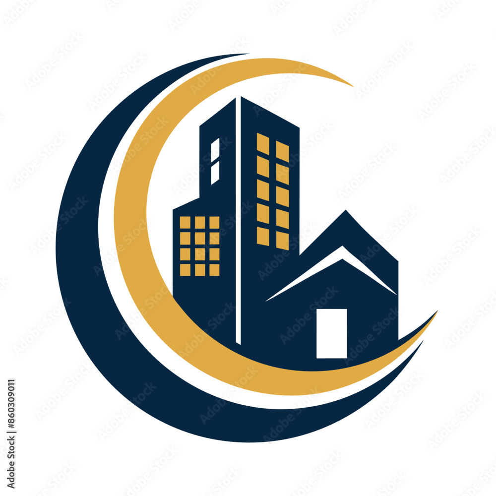 House logo vector art illustration.
House logo vector art illustration.