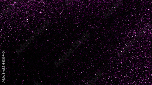 Purple light glitter starry night sky. Galaxy space. Glowing stars in the the night. New Year, Christmas and Celebration background concept. 