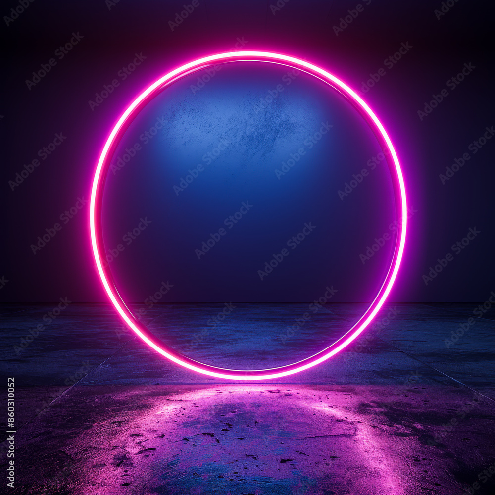neon light circle generated by AI neon light circle generated by AI