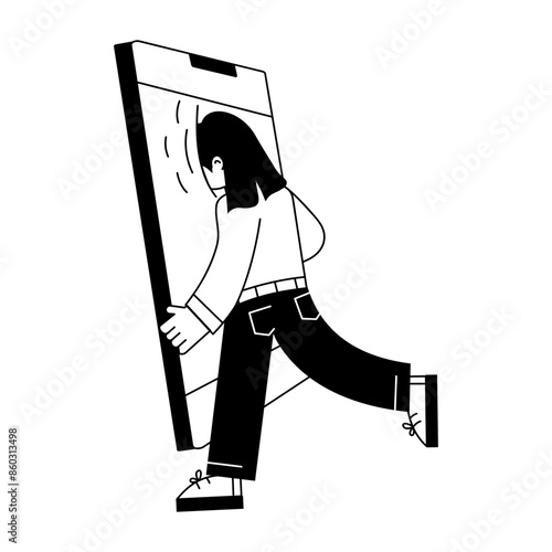 Check this outline mini illustration of absorb knowledge 

