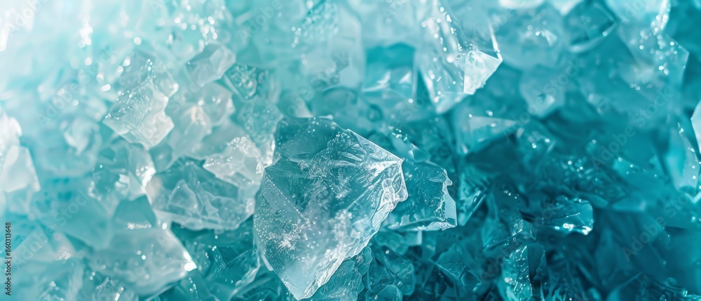 Close-up of blue, crystal-like ice floating on cool water Close-up of blue, crystal-like ice floating on cool water