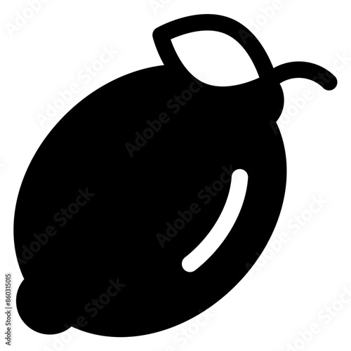 lemon  glyph  icon vector illustration isolated on white background