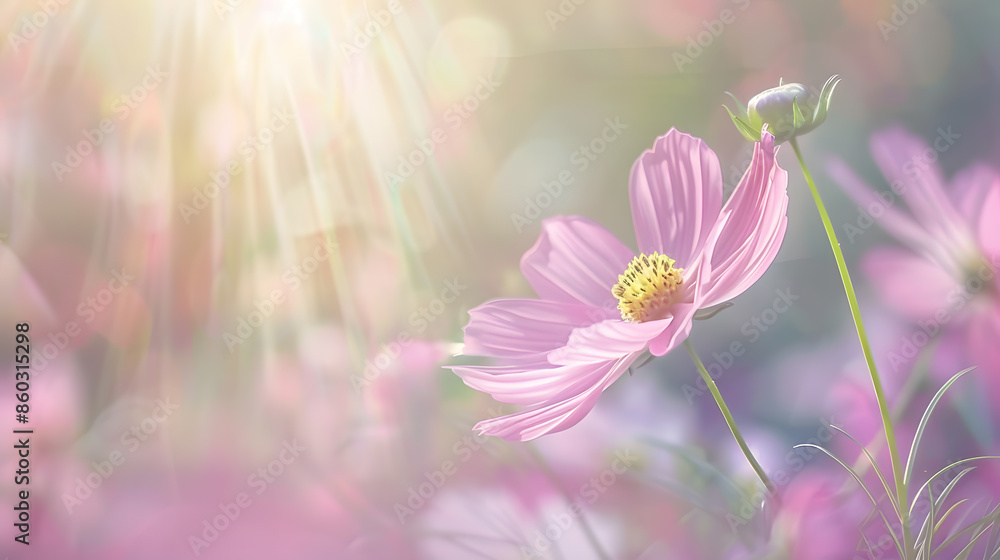 cosmos flower which show nice very clear : Generative AI cosmos flower which show nice very clear : Generative AI