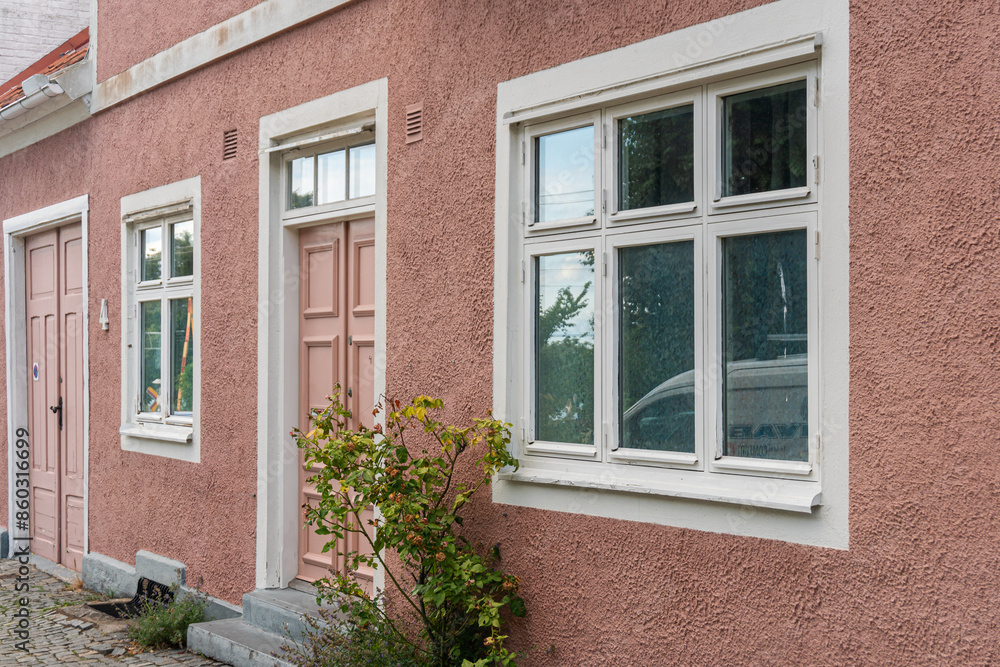 Beautiful residential houses in a European town Beautiful residential houses in a European town