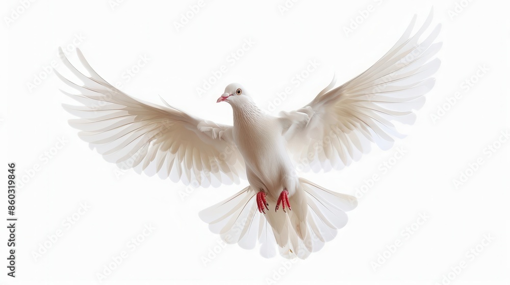 majestic flying dove symbolizing the holy spirit isolated on white digital illustration majestic flying dove symbolizing the holy spirit isolated on white digital illustration