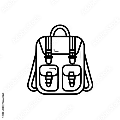 backpack icon, backpack svg, backpack png, backpack vector, suitcase icon, travel icon, vacation icon, baggage icon, bag icon, business icon, tourism icon, luggage icon, holiday icon, summer icon, tra photo