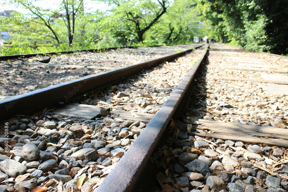 Fototapeta premium Keage Incline (old train tracks) in Kyoto, Japan