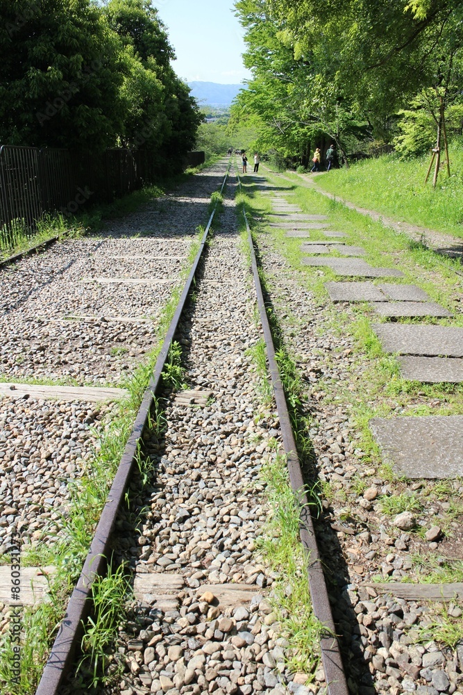 Keage Incline (old train tracks) in Kyoto, Japan Keage Incline (old train tracks) in Kyoto, Japan