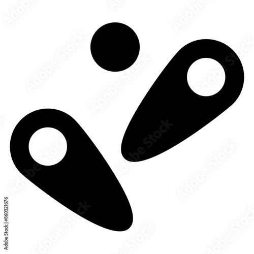 pinball  glyph  icon vector illustration isolated on white background