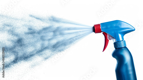 Disinfectant Spray: Spray for sanitizing surfaces and killing germs isolated on white background photo