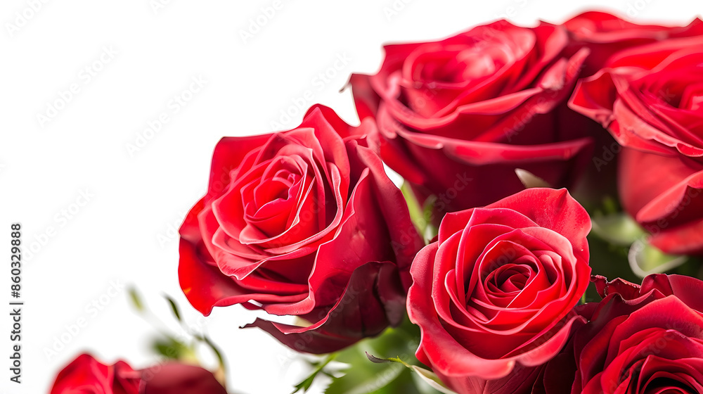 Colorful flower bouquet from red roses isolated on white background Closeup : Generative AI Colorful flower bouquet from red roses isolated on white background Closeup : Generative AI