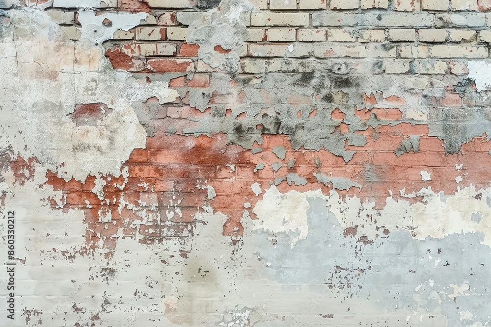 brick wall with flaking paint brick wall with flaking paint