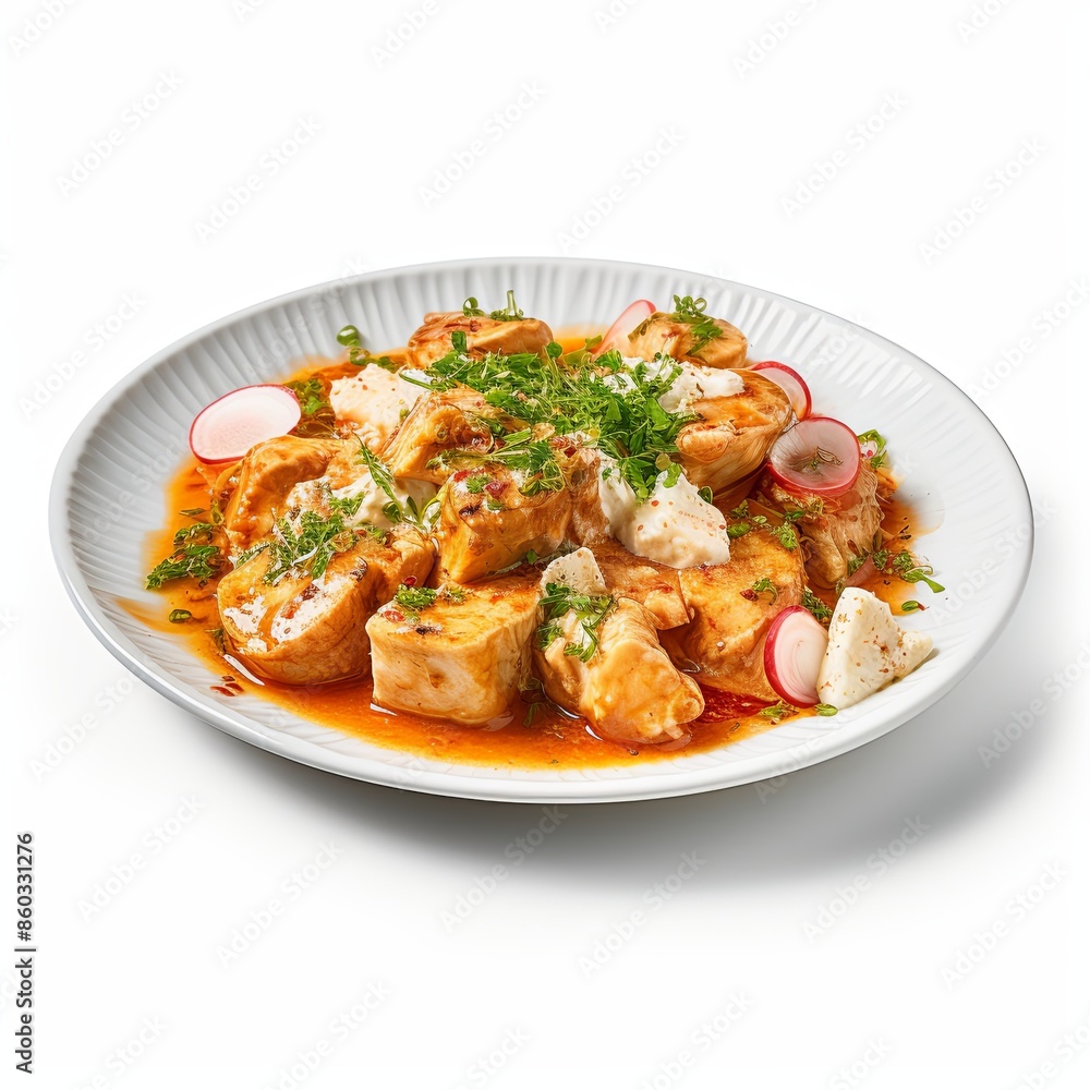 Famous food dish Isolated on a white background Famous food dish Isolated on a white background