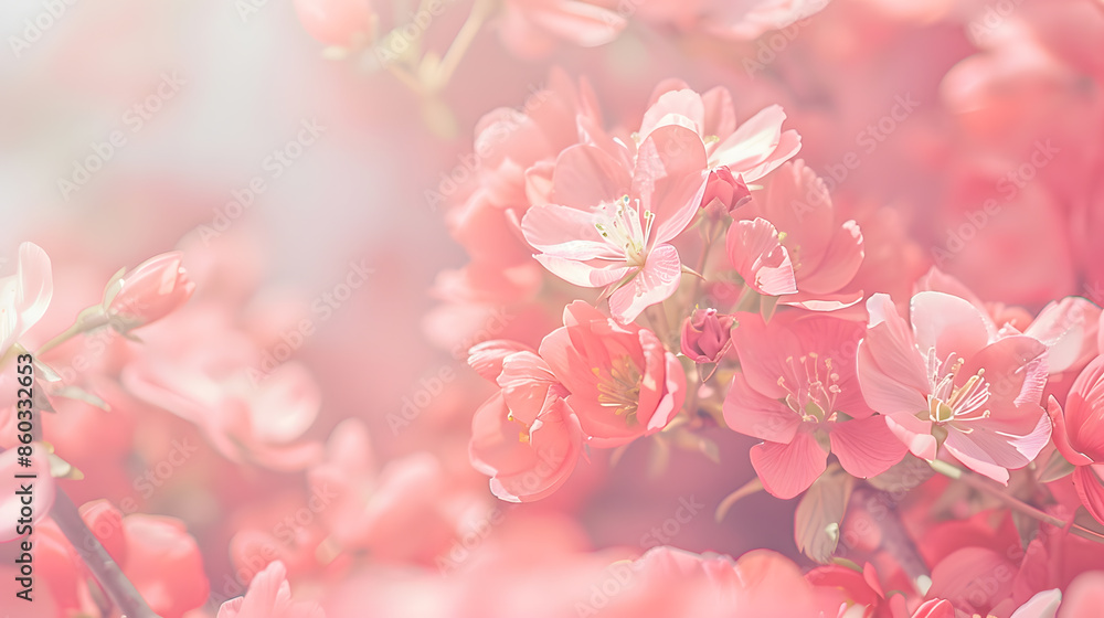 Abstract floral backdrop of pink flowers over pastel colors with soft style for spring or summer time Banner background with copy space : Generative AI Abstract floral backdrop of pink flowers over pastel colors with soft style for spring or summer time Banner background with copy space : Generative AI