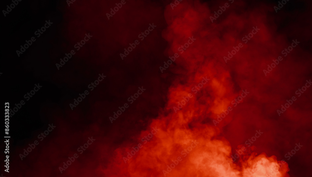 Abstract red misty fog on isolated black background. Smoke stage studio. Texture overlays. The concept of aromatherapy. Abstract red misty fog on isolated black background. Smoke stage studio. Texture overlays. The concept of aromatherapy.
