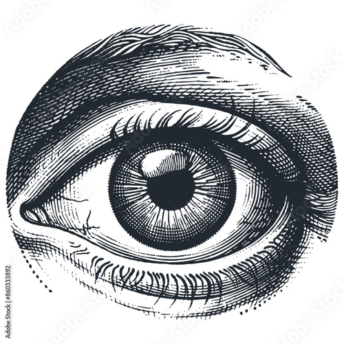 Human eye, vector illustration