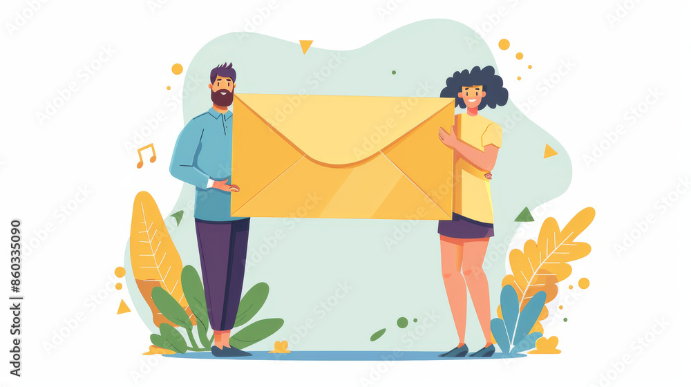 A couple is holding a giant yellow envelope that looks too large for them to carry. ID_474193b1-41b4-4fcc-8c7b-ce1ee076ad81 --ar 16:9 Job ID: 862f5d56-abe2-49b2-8d7e-eb26ce9dbc25 A couple is holding a giant yellow envelope that looks too large for them to carry. ID_474193b1-41b4-4fcc-8c7b-ce1ee076ad81 --ar 16:9 Job ID: 862f5d56-abe2-49b2-8d7e-eb26ce9dbc25