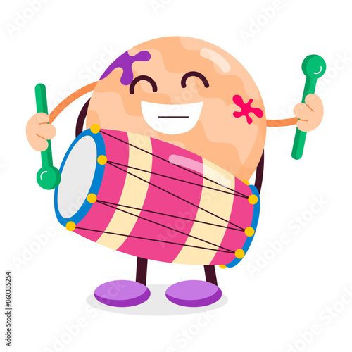 Get this flat sticker of a drummer 

