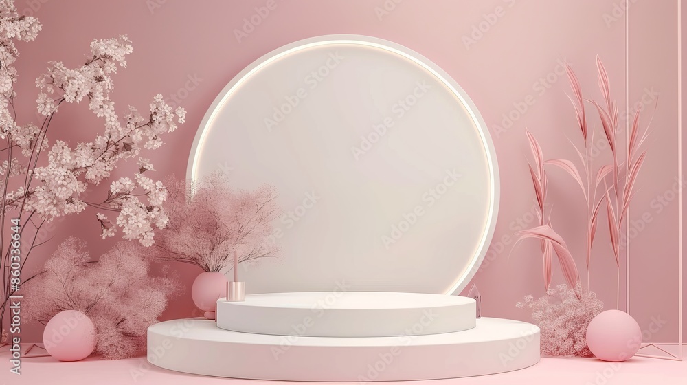 ภาพประกอบสต็อก The design of the circular stage and abstract background ...