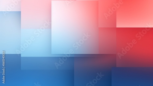 Softly blended blocks creating a gradient from light blue to red, suitable for modern and artistic backgrounds