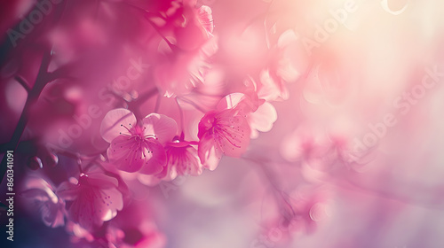 abstract cherry blossom Soft focus Background : Generative AI