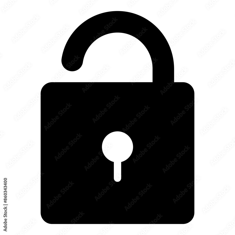 unlock glyph icon vector illustration isolated on white background unlock glyph icon vector illustration isolated on white background