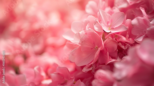 A large backdrop of pink flowers : Generative AI