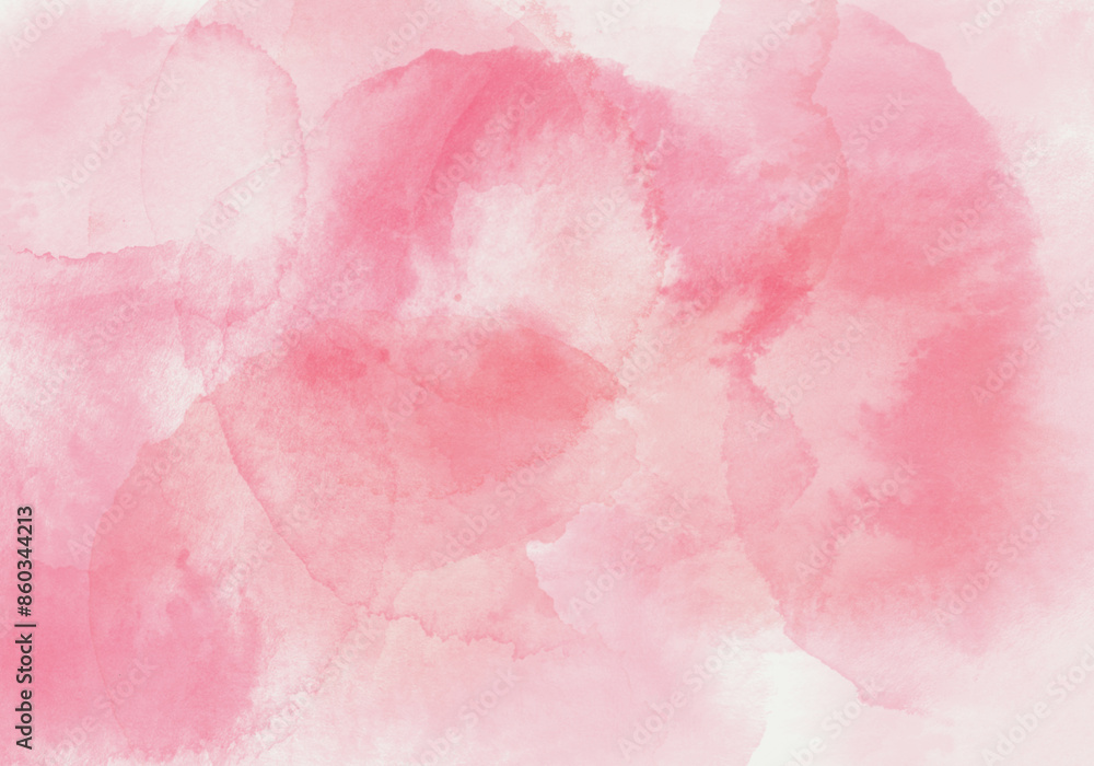 Fototapeta premium Abstract watercolor delicate background in light pink and red colors