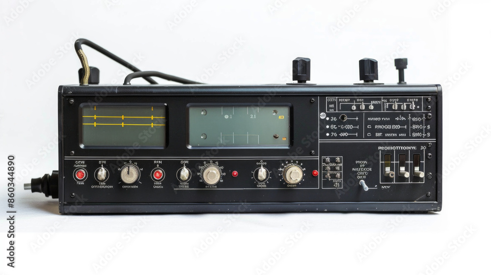 RF Signal Generator: Generates radio frequency signals for testing avionics equipment isolated on white background RF Signal Generator: Generates radio frequency signals for testing avionics equipment isolated on white background
