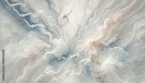 白と青とピンク色の大理石模様のテクスチャー素材