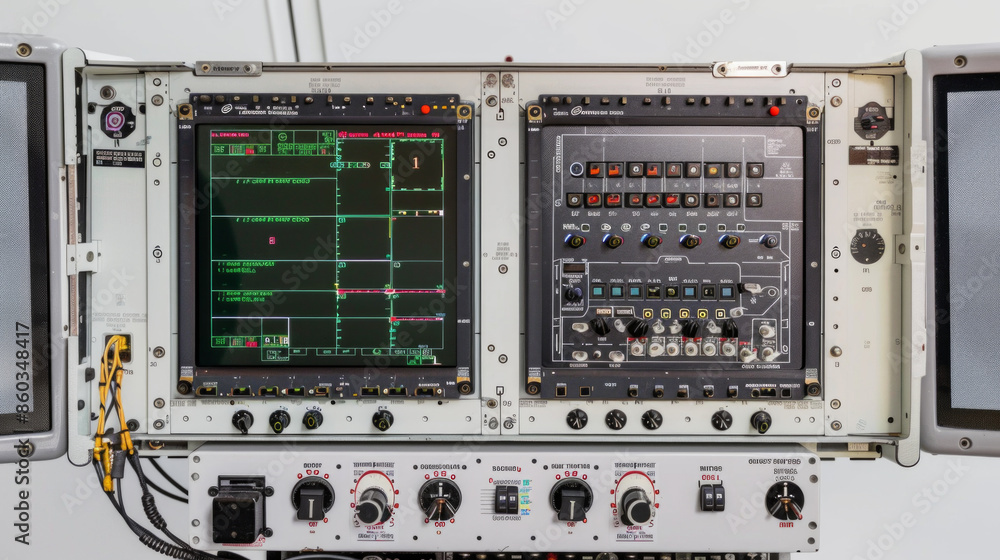 Fototapeta premium Avionics Dana Bus Analyzer: Analyzes dana communication on avionics databuses isolated on white background
