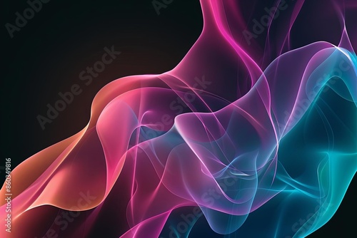 Vibrant Abstract Light Waves with Neon Colors © Vlad