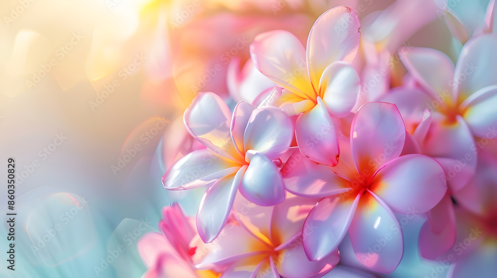 Frangipani tropical flowers from deciduous tree plumeria : Generative AI Frangipani tropical flowers from deciduous tree plumeria : Generative AI