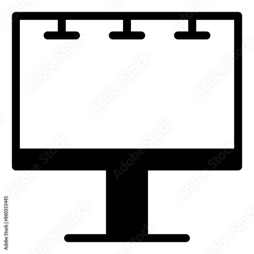 billboard  glyph  icon vector illustration isolated on white background
