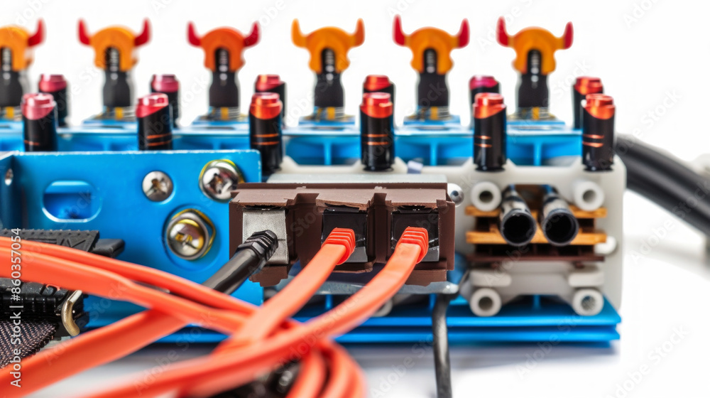 Aviation Circuit Breaker Tester: Checks the functionality of circuit breakers in aircraft electrical systems isolated on white background Aviation Circuit Breaker Tester: Checks the functionality of circuit breakers in aircraft electrical systems isolated on white background