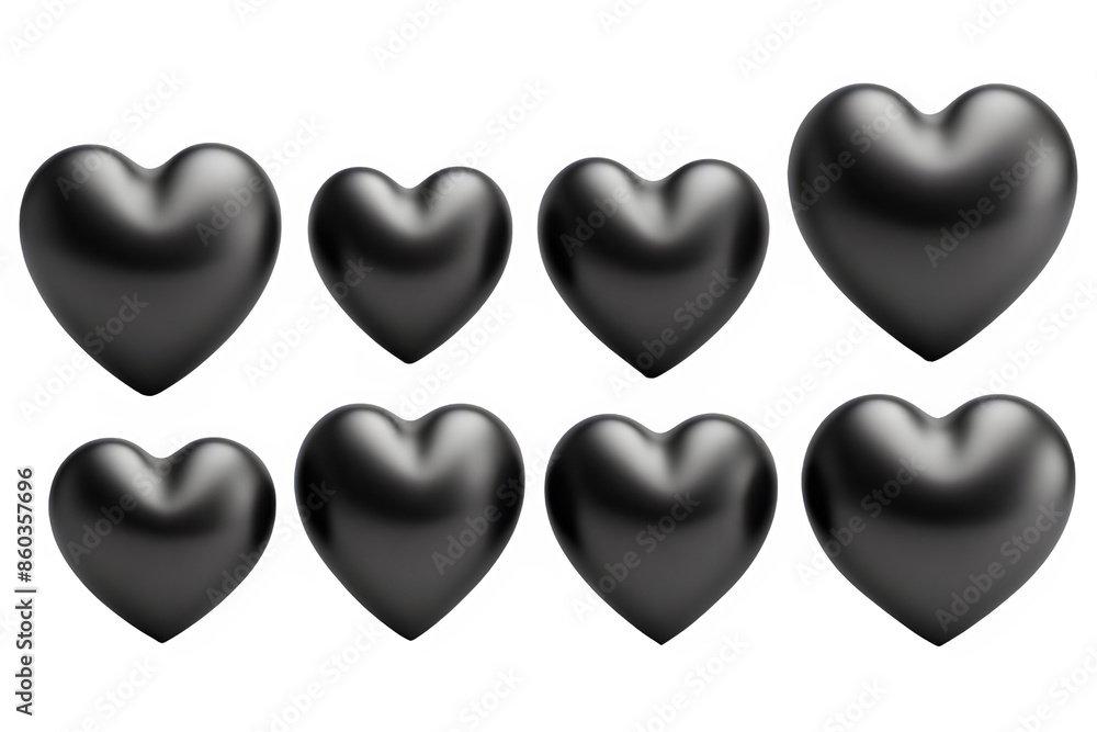 3D black hearts 3D black hearts