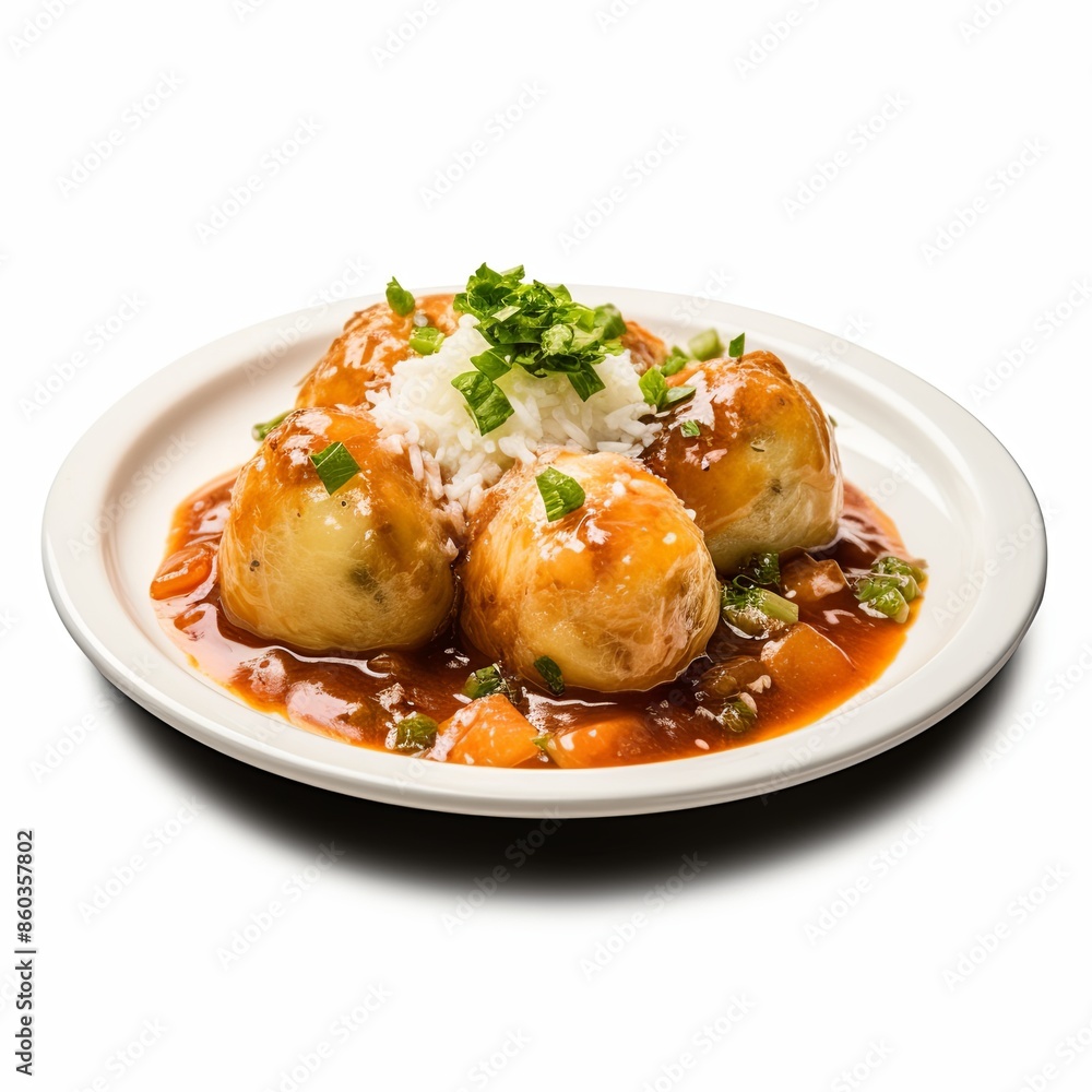 Famous food dish Isolated on a white background Famous food dish Isolated on a white background