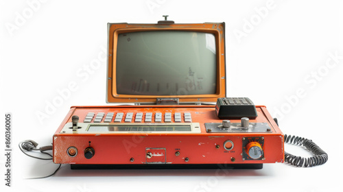 Transponder Tester: Tests and calibrates aircraft transponders for proper operation isolated on white background