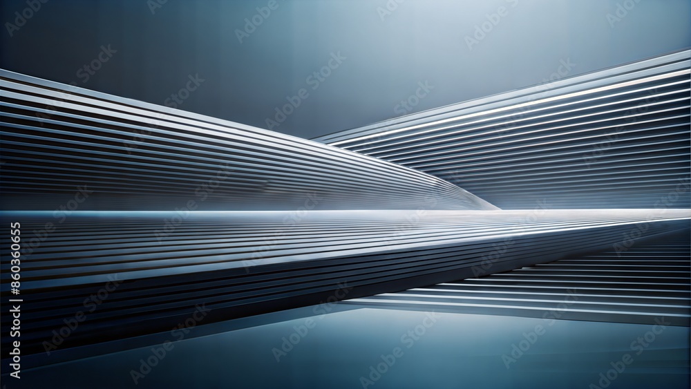 Fototapeta premium Abstract, minimal lines in monochrome creating a sleek, modern feel