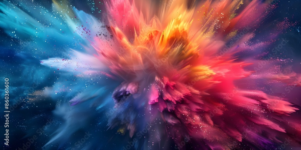 Explosive Energy A Dynamic Burst of Vibrant Colors. Concept Vibrant Colors, Explosive Energy, Dynamic Burst, Bright Photography, Colorful Creativity Explosive Energy A Dynamic Burst of Vibrant Colors. Concept Vibrant Colors, Explosive Energy, Dynamic Burst, Bright Photography, Colorful Creativity
