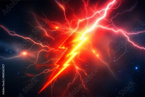 A red lightning bolt.