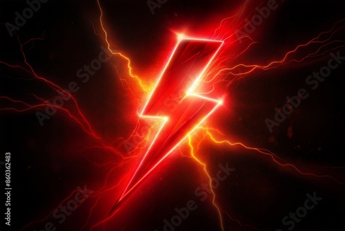 A red lightning bolt.