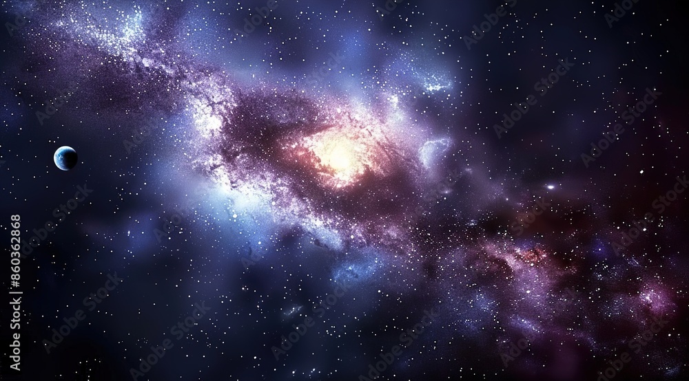 Naklejka premium background with stars