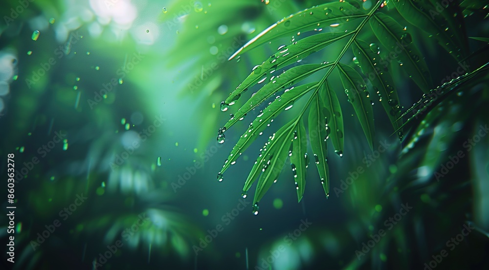 rain drops on the leaves rain drops on the leaves