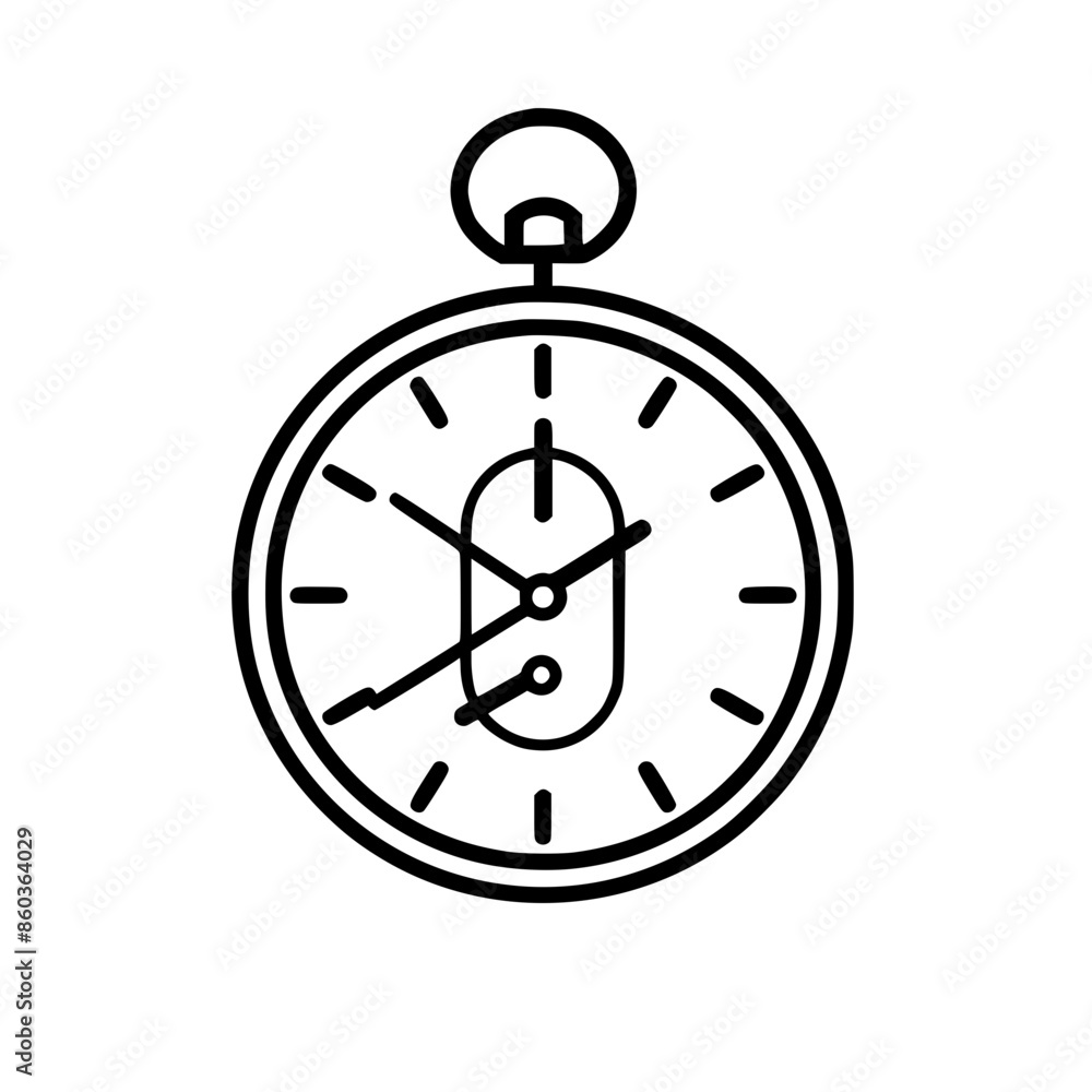 Pocket Watch  icon, Pocket Watch PNG, Pocket Watch SVG, Vintage Pocket Watch vector, Vintage Pocket Watch cut files, Vintage Pocket Watch Silhouette, Stopwatch SVG, Svg files for Cricut, Clock clipart