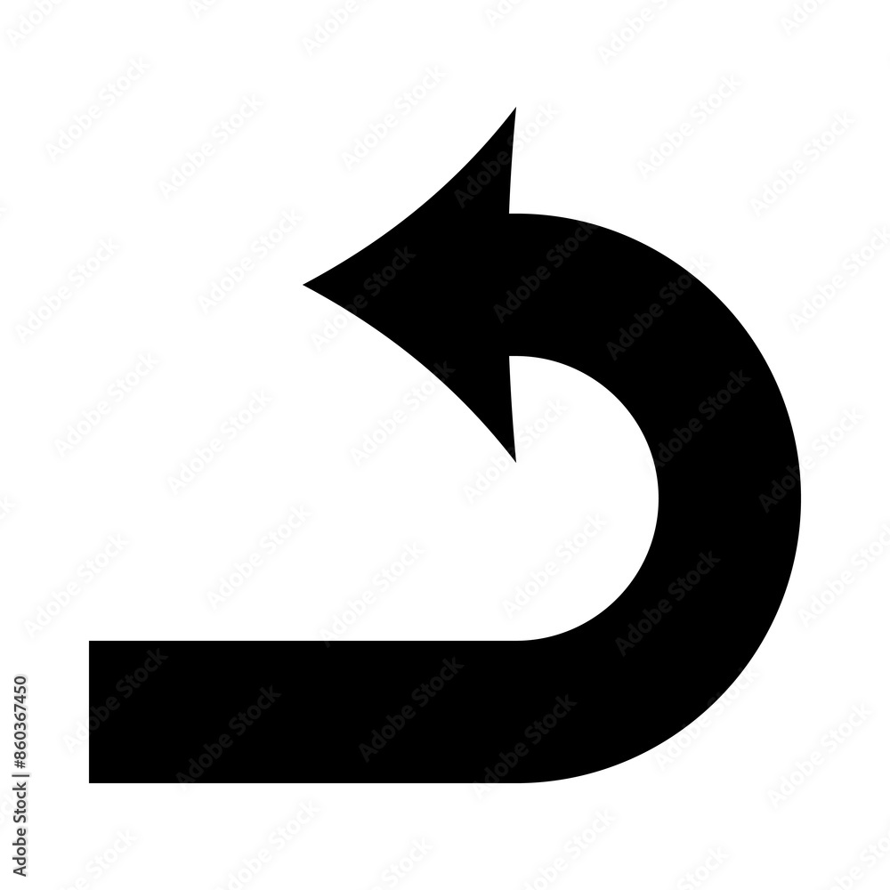 back to left or back arrow icon, silhouette vector isolated on white background. simple and modern design back to left or back arrow icon, silhouette vector isolated on white background. simple and modern design