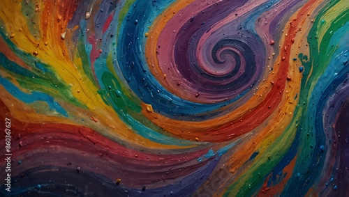 The swirls of iridescent paint dancing across an artist's palette ai_generated