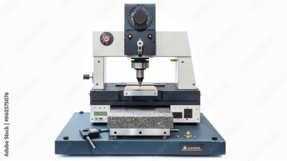 Fototapeta premium Surface Roughness Tester: Measures surface roughness to ensure compliance with specifications isolated on white background
